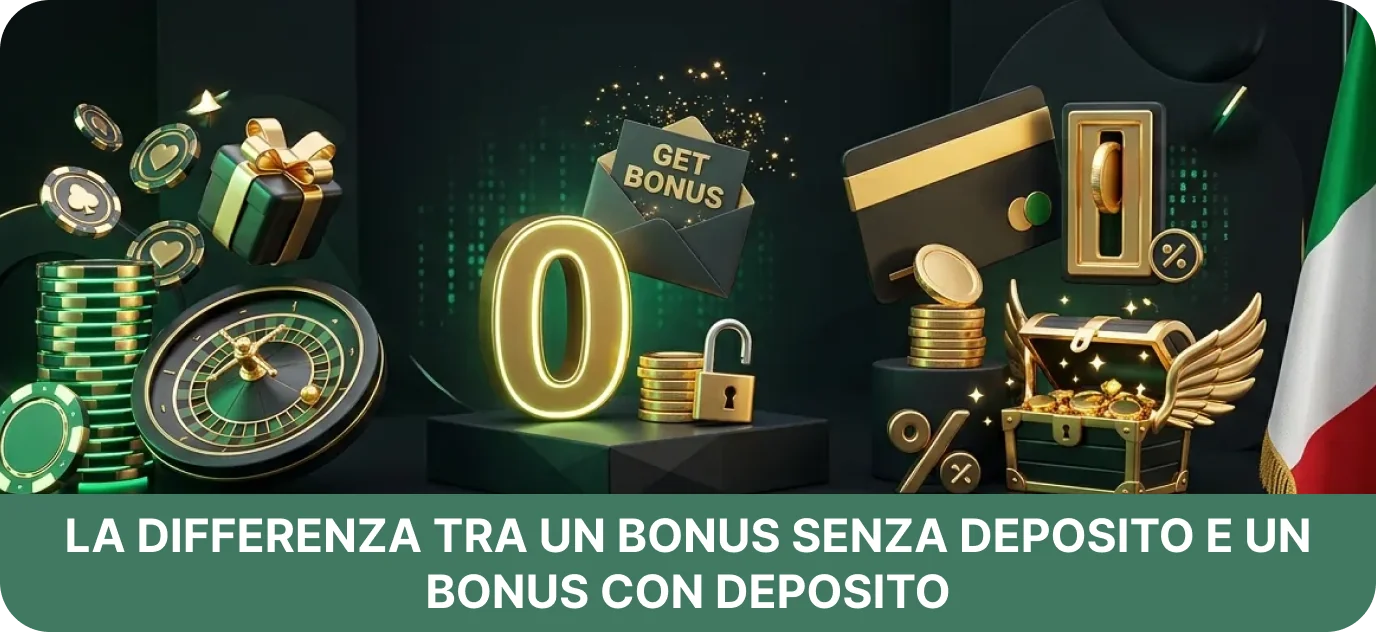 Confronto tipologie bonus su bonussenzadepositocasino.com